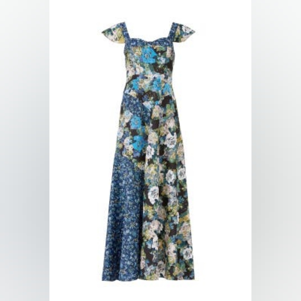 Free People La Fleur Patchwork Maxi Dress Size 6